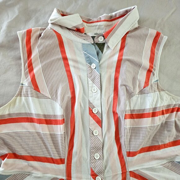 Plus Size Stripe Cotton Knit Sash Tie Shirt Dress - Picture 6 of 16